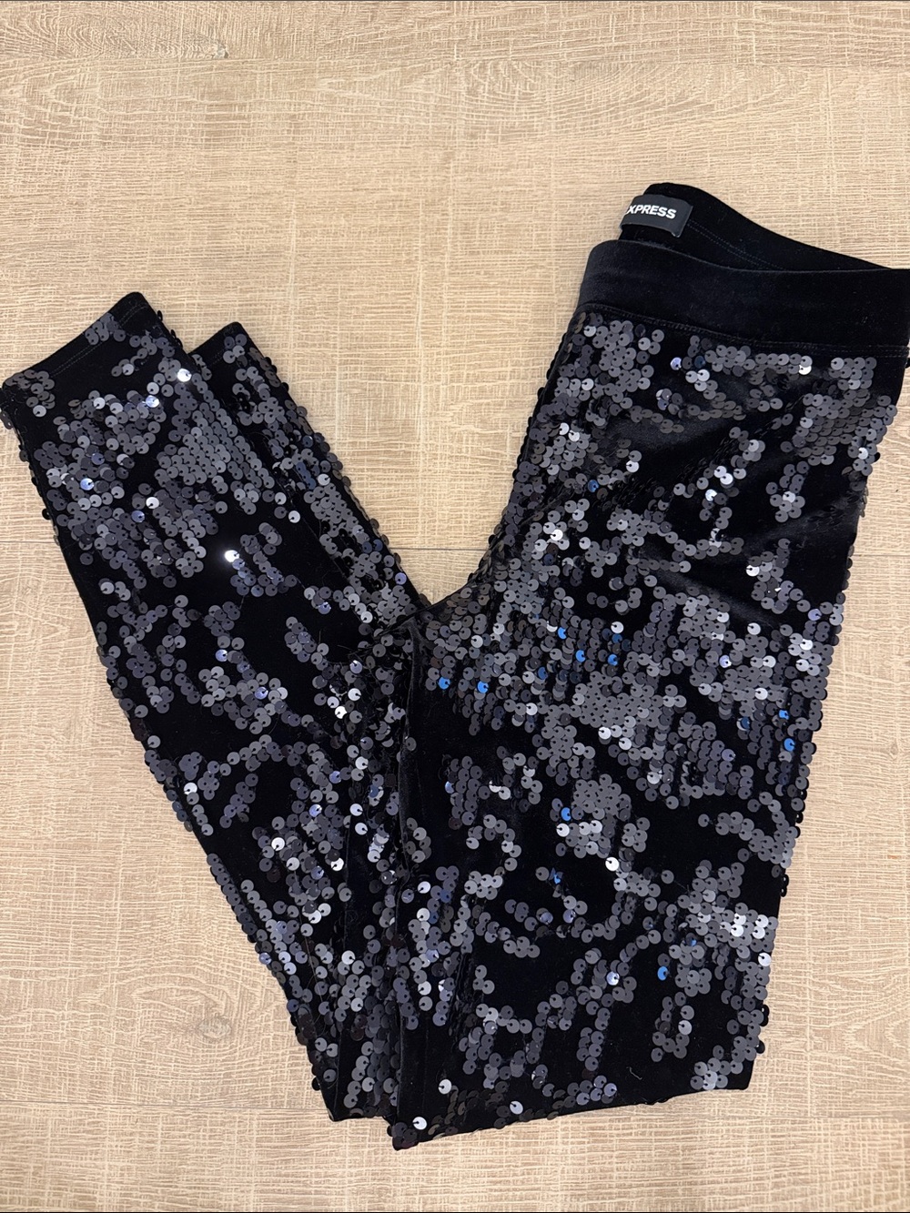Express women’s Black Sequin Leggings